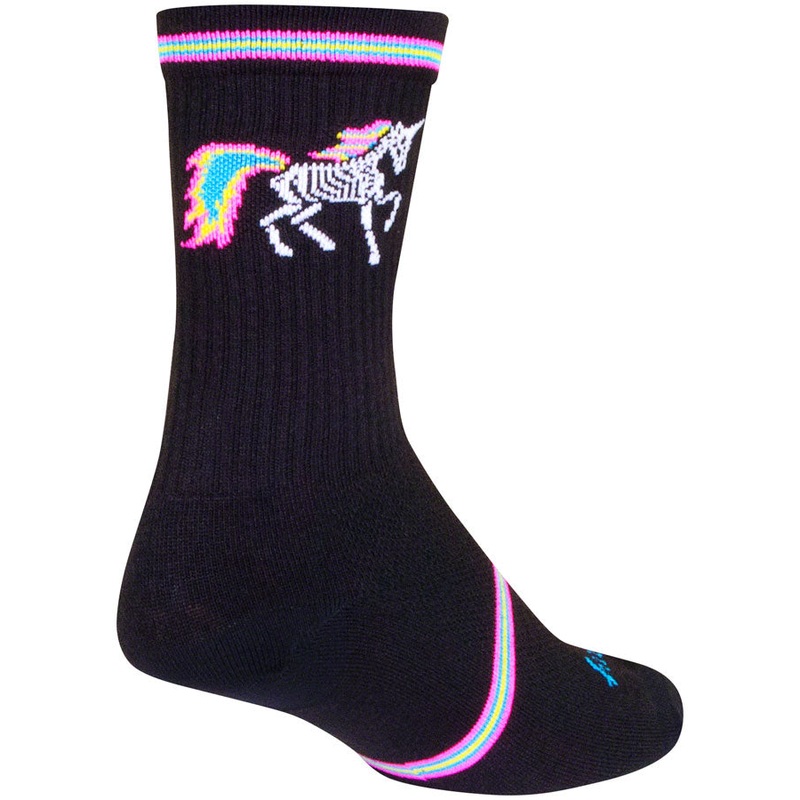 SockGuy Dark Magic Crew Socks – 6″ Black/Multi Small/Medium