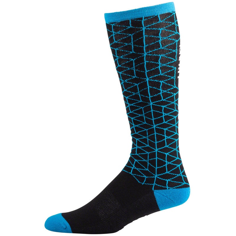 45NRTH Lumi Midweight Knee High Wool Sock – 11″, Blue, Small