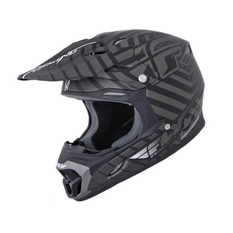 Fly Racing 2013/2014 Three.4 Helmet-Flat Black/Charcoal X-Small