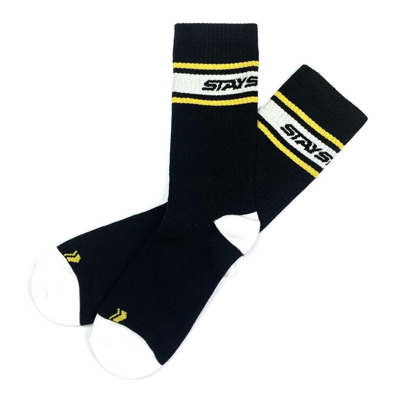 Stay Strong Stripe Socks – Black Large/X Large