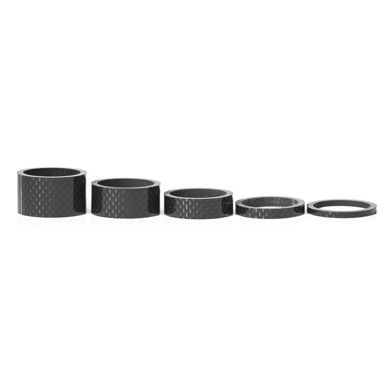 Carbon Pro 1-1/8 Inch Headset Spacer Kit (3,5,10,15mm) Black