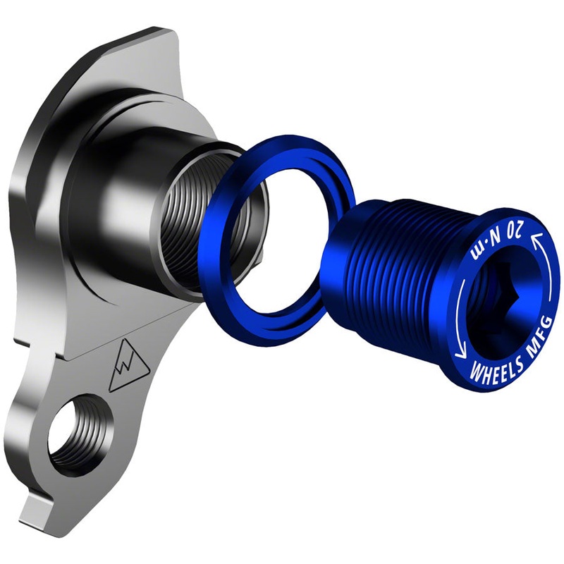 Wheels Manufacturing Universal Derailleur Hanger – 404-6, For Frames designed to accept SRAM UDH, Black/Blue