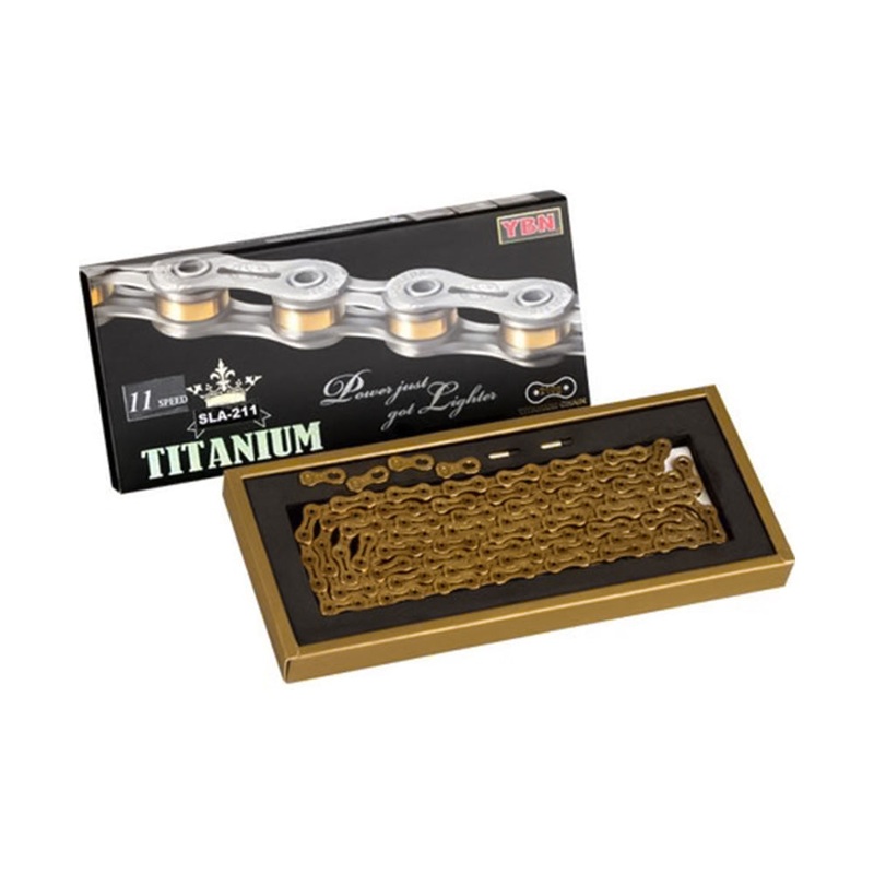 YBN TITANIUM CHAIN 11SPD 116 LINKS GOLD