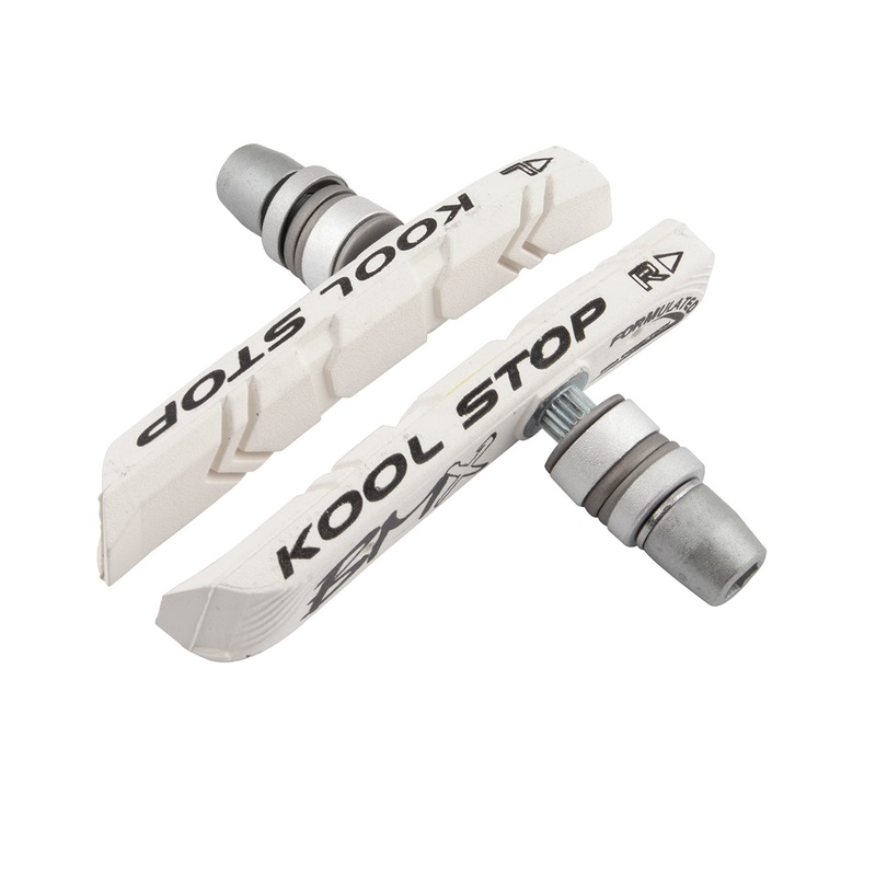 Kool Stop BMX Brake Pads/Shoes – Threaded – White – USA Made
