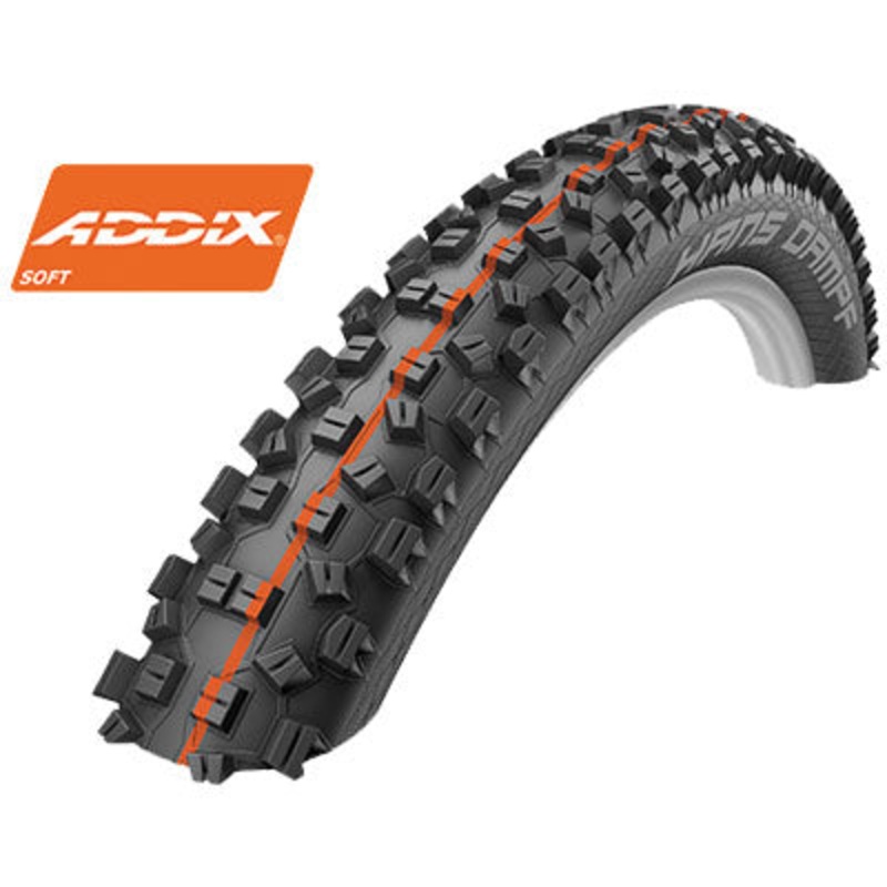 Schwalbe Hans Dampf 26X2.35 Fold Spr Grvty Tle Addx Soft Hans Dampf Super Gravity  Tires  26” / 559 26” / 559 Black