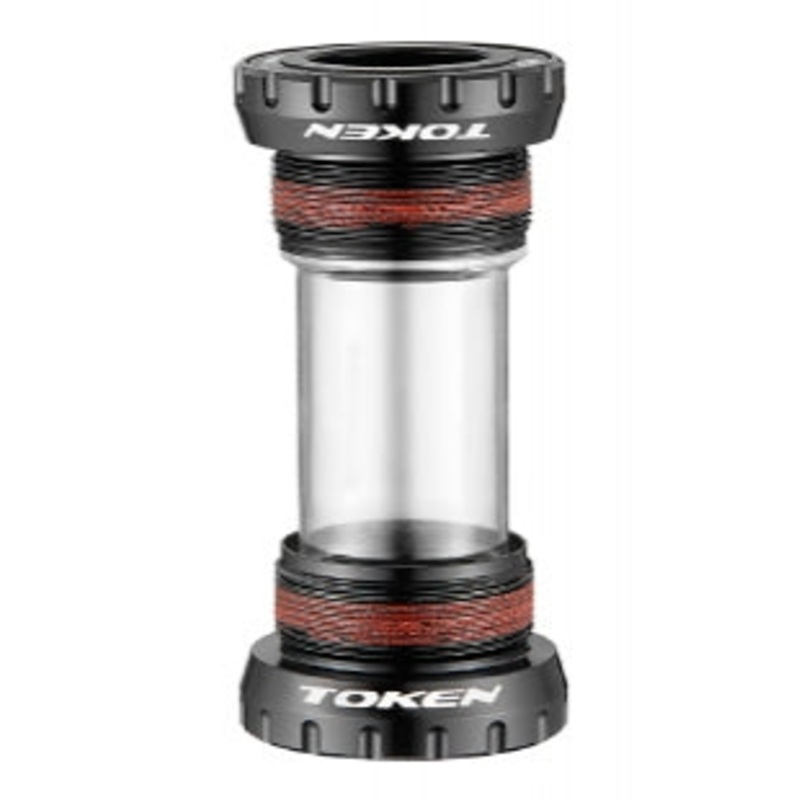 Token External Euro Bottom Bracket – 24mm Red