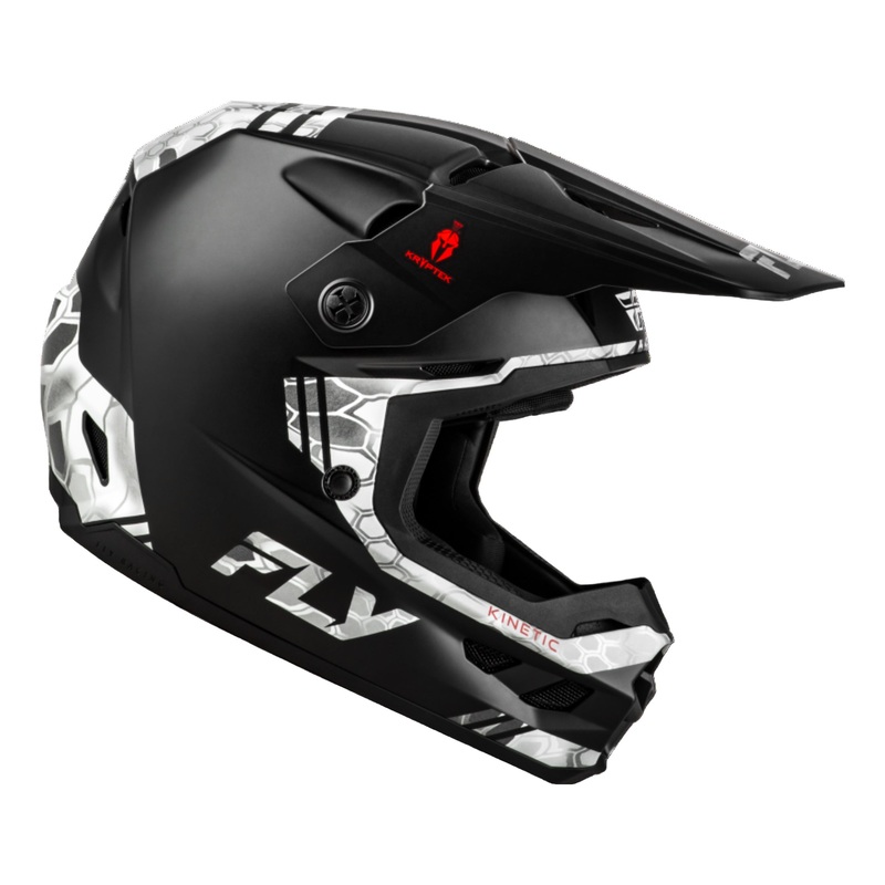 Fly Racing Kinetic Verdict Kryptek BMX Race Helmet-Black/Grey Adult Small