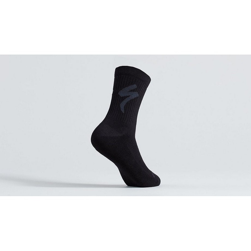 Specialized cotton tall logo sock black l