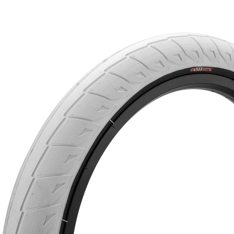 20×2.50 Cinema Williams BMX tire – White w/ Black Sidewall