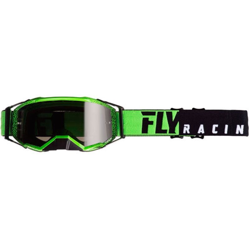 Fly Racing 2019 Zone Pro Goggles-Black/Green/Dark Smoke