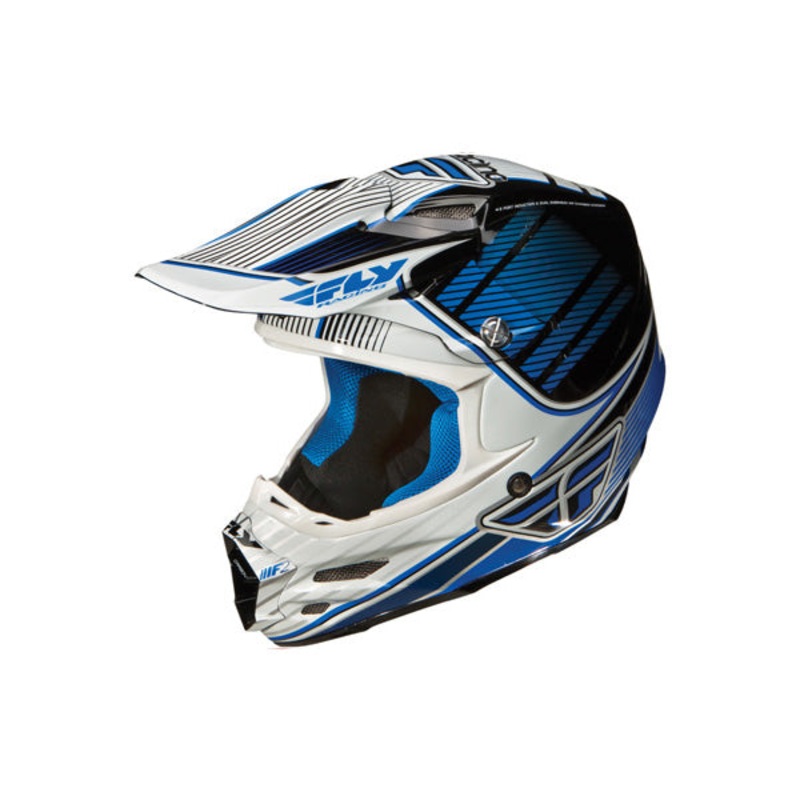 Fly Racing 2012 F2 Trey Canard Carbon Helmet-Blue/White X-Small