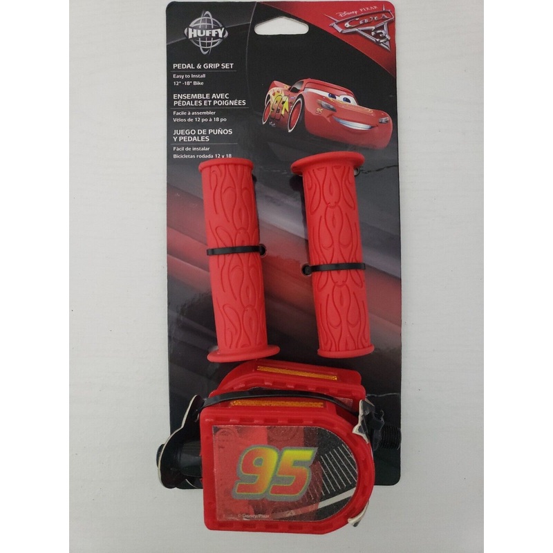 Cars The Movie Pedal & Grip Set Red Kids – Live 4 Bikes Red 1/2 in