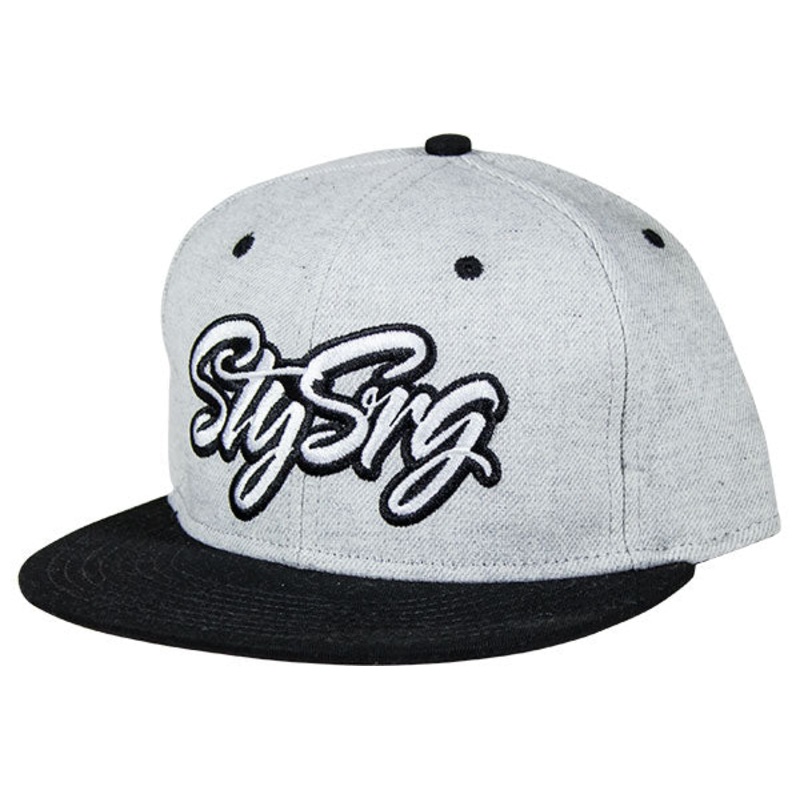 Stay Strong Snapback Hat-Grey/Black