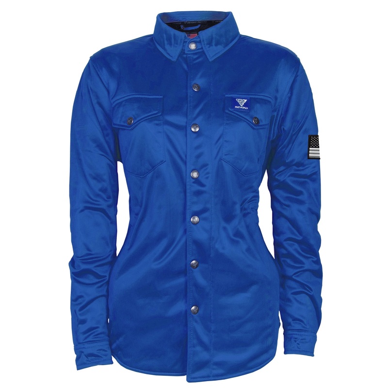 Ultra Protective Shirt for Women – Blue Solid with Pads Blue Solid XXS