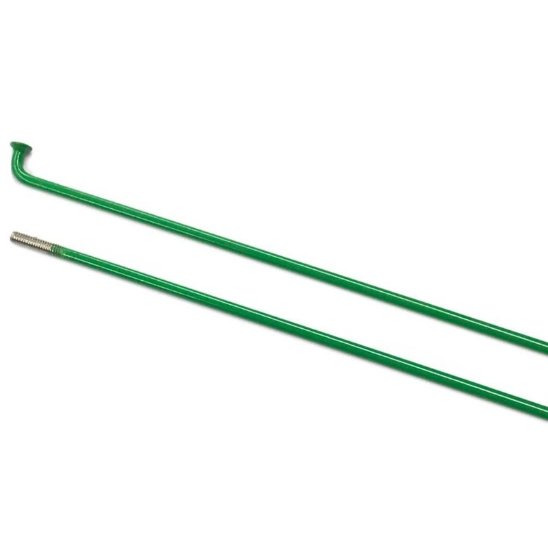 MISSION STAINLESS STEEL SPOKE FOR 16″ WHEELS (GREEN) Green – 132mm No Nipple Needed