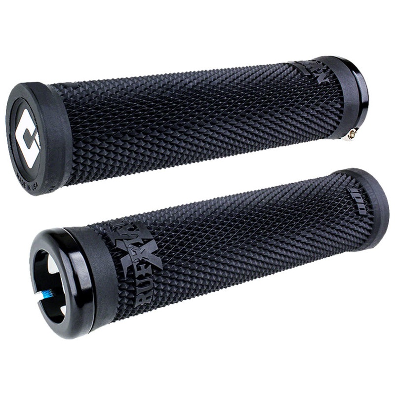 ODI Ruffian Pro XL V2.1 Lock-On BMX Grips – 135mm – Flangeless – Black w/ Black clamps – USA Made