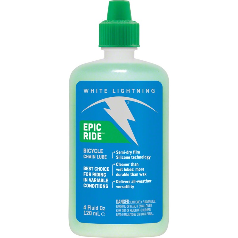 White Lightning Epic Ride Bike Chain Lube – 4 fl oz Drip