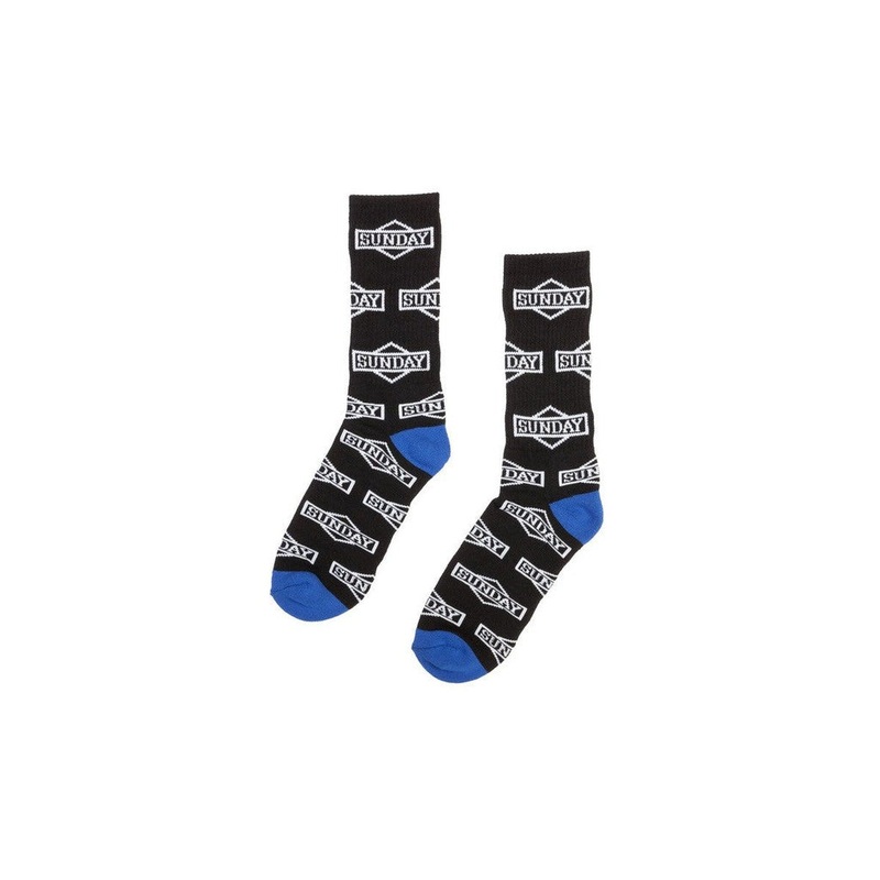 Sunday Socks Cornerstone All Over Crew Black One Size