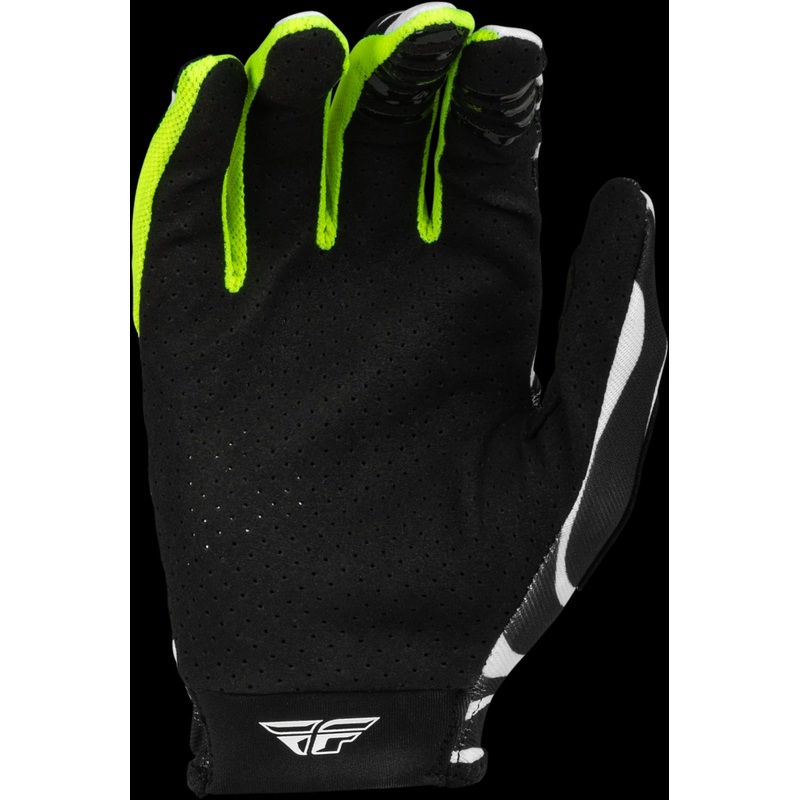 FLY RACING Lite Uncaged Gloves Black/White/Neon Green Sm