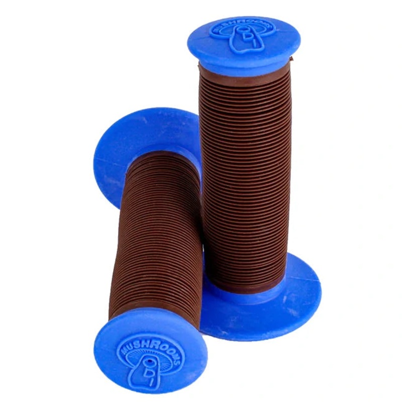 ODI Mushroom II – Dual-Ply Re-issue BMX grips – Brown over Blue – USA Made