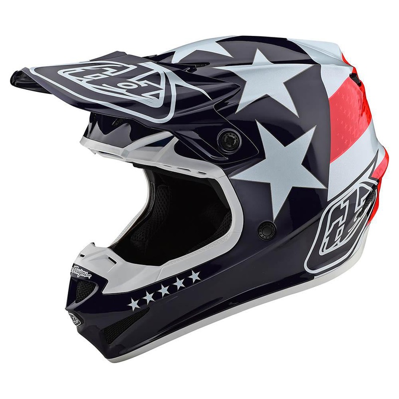 Troy Lee Designs SE4 Poly Freedom MIPS BMX Race Helmet-Red/White Large