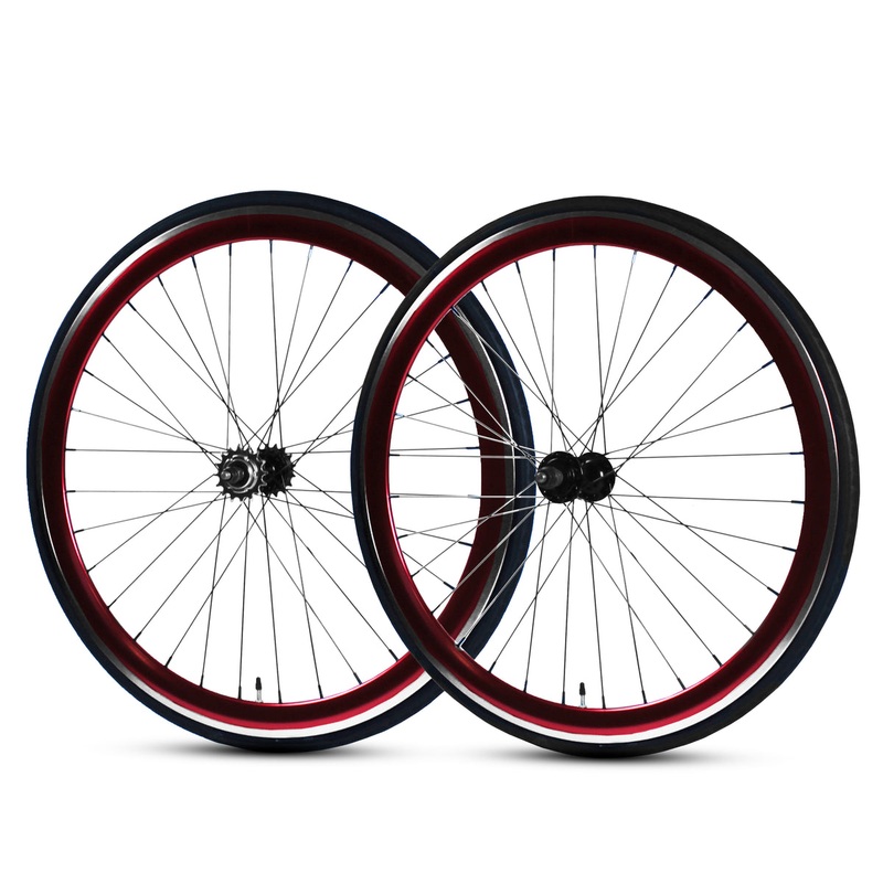 700c Wheelset – Cnc Red