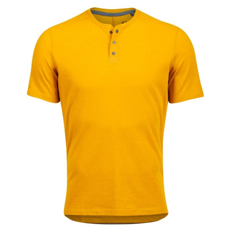 Men’s Coast Bike Henley – Yellow Yellow Small