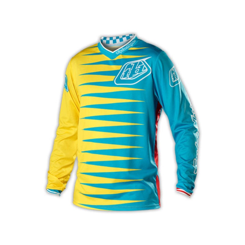 Troy Lee 2014 GP BMX Race Jersey-Joker Blue/Yellow Youth Small