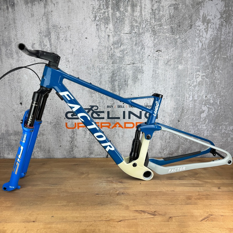 Low Mile! 2024 Factor Lando XC Medium Boost Carbon MTB Disc Frameset 29″ 4353g