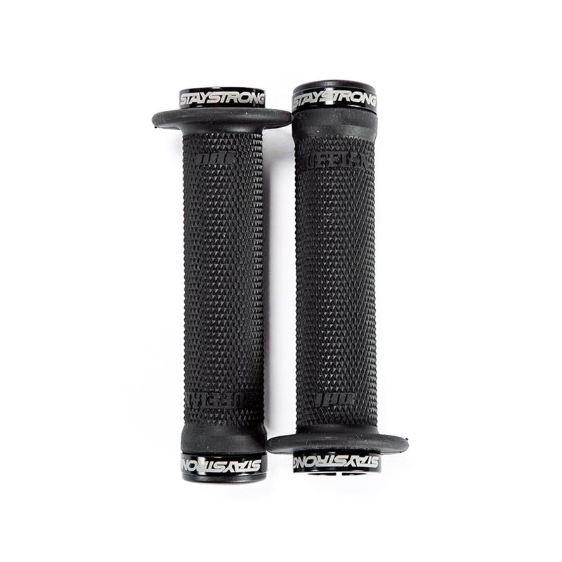 ODI X Stay Strong Ruffian Lock On Grips Black And Gold 143mm