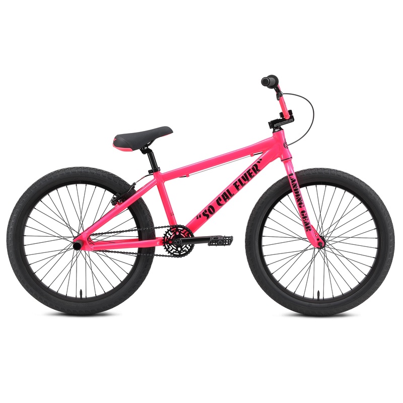 SE Bikes So Cal Flyer 24″ BMX Freestyle Bike-Neon Pink