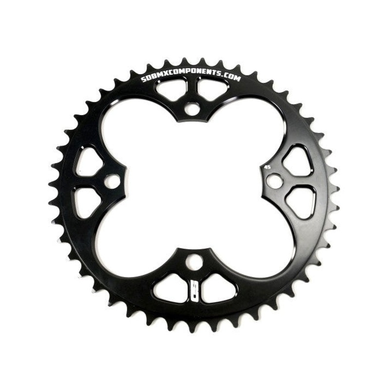 SD CNC 6061 Chainring (4 Bolt) Black 41T
