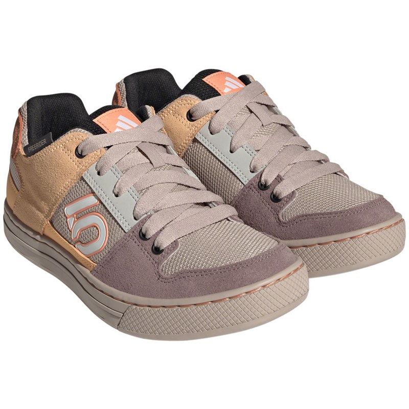 Five Ten Freerider Flat Shoes – Womens Wonder Taupe/Ftwr White/Acid Orange 7