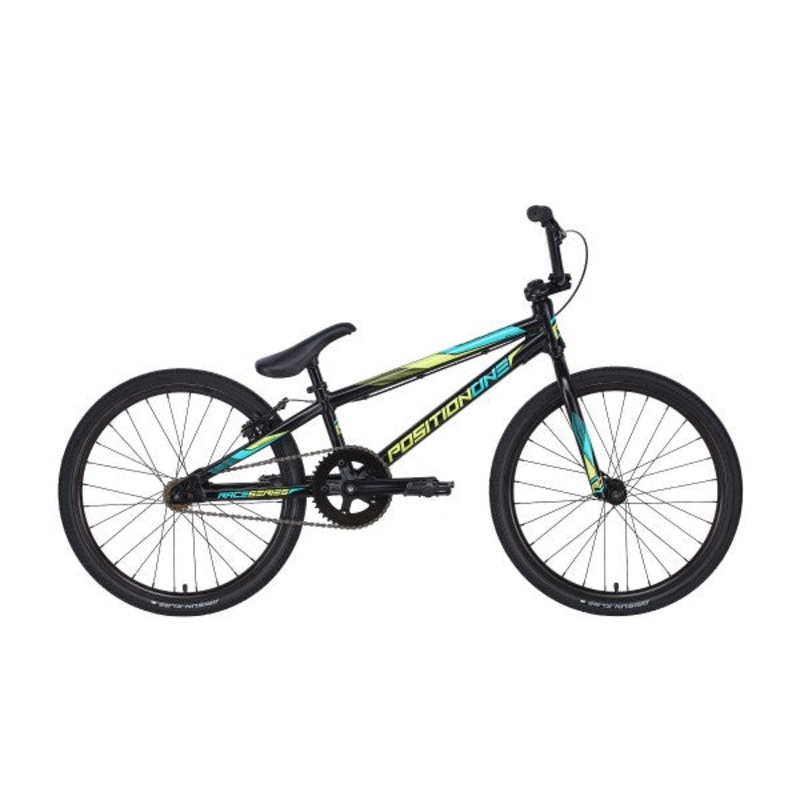 Position One Expert Bike (2024) Black/Neon/Teal 19.75