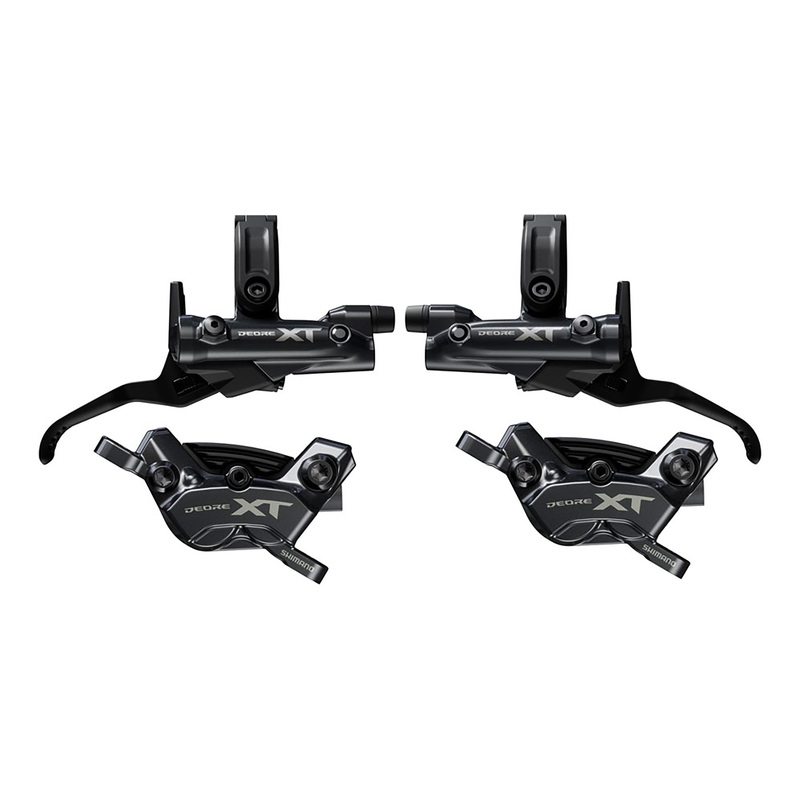 Shimano Deore XT M8200/8220 Disc Brake Upgrade Kit – Right and Left BL-M8200 Levers, Post Mount, Front and Rear BR-M8220 4-Piston Calipers