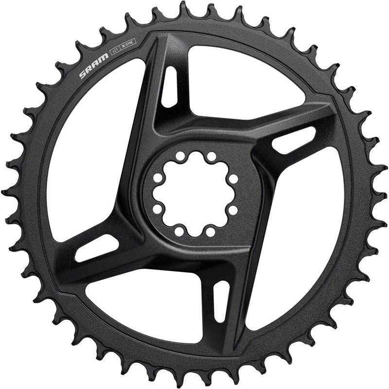 SRAM Rival X-Sync Direct Mount Road Chainring – 42t, 12-Speed, 8-Bolt Direct Mount, 6.5mm Offset, Black, E1