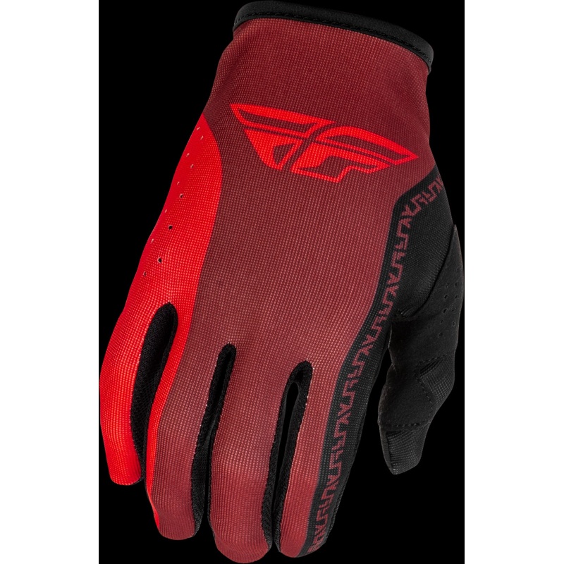 FLY RACING Youth Lite Gloves Black/Red Yl