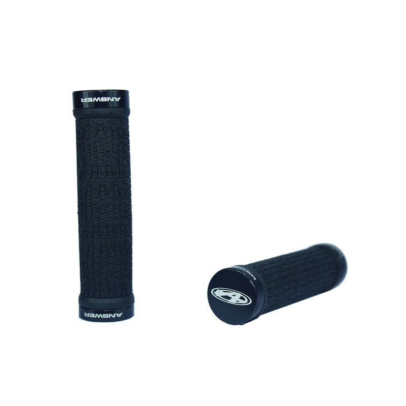 Answer Mini Lock-On Flangless Grips Black/Black