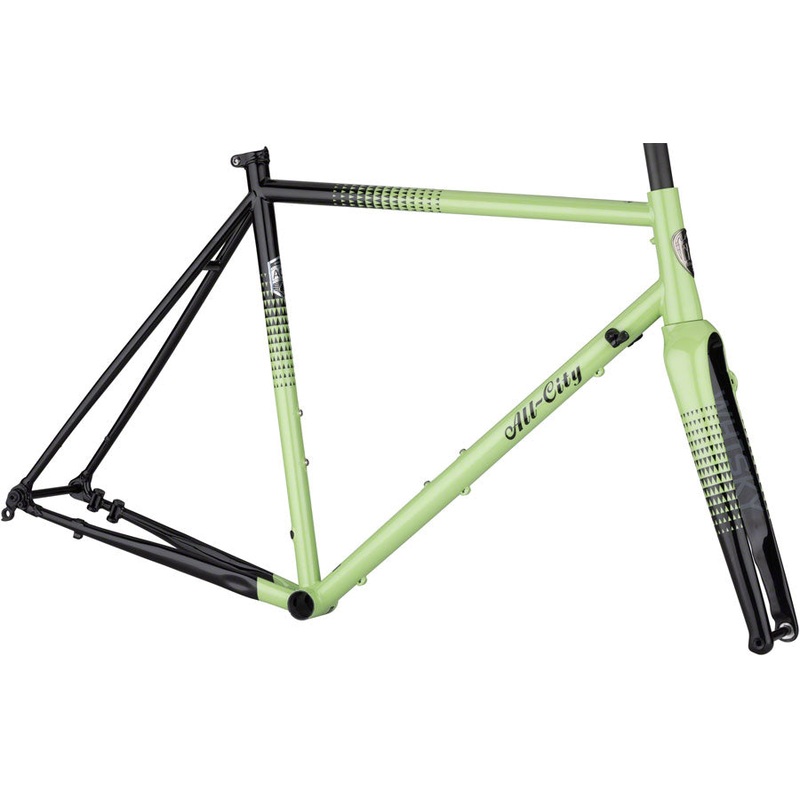 All-City Zig Zag Frameset – 700c, Steel, Honeydew Bling, 58cm