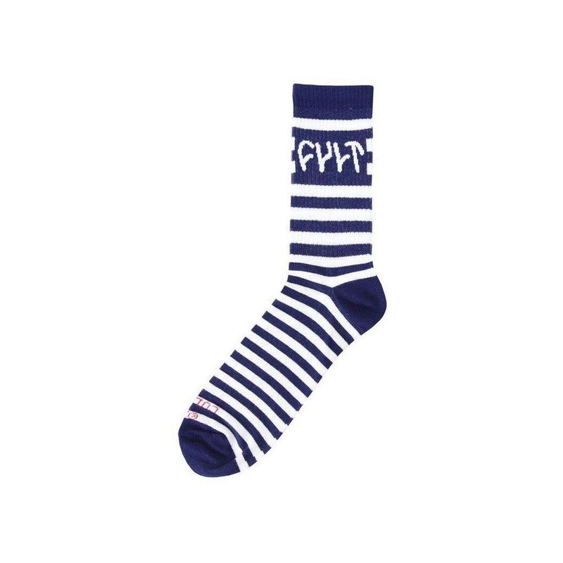 Cult Crew Logo Socks / Multiple Colours Stripe One Size