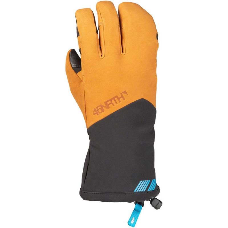 45NRTH 2023 Sturmfist 4 LTR Leather Gloves – Tan/Black Lobster Style X-Small