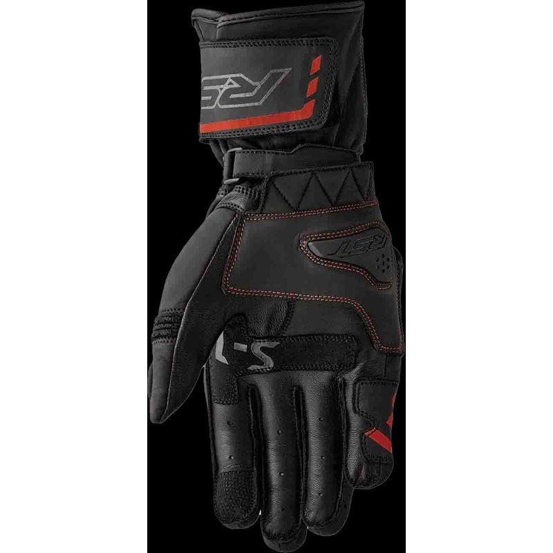 RST S1 D3o Glove Blk/Red Leather Xl Black/Red X-Large