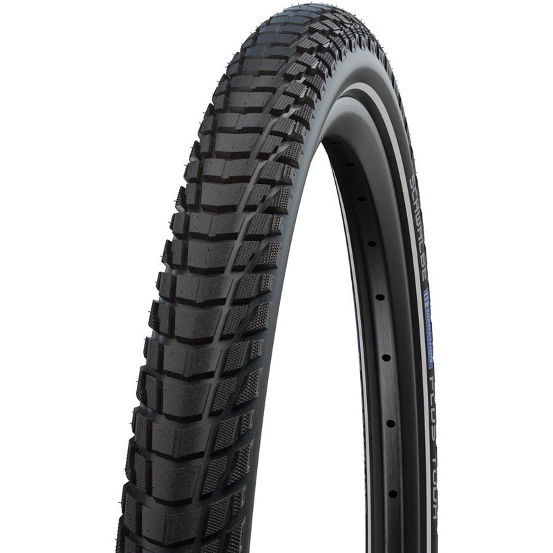 Schwalbe Marathon Plus Tour Tire – 700 x 38 Clincher Wire BLK/Reflective Performance Line SmartGuard Addix E-50