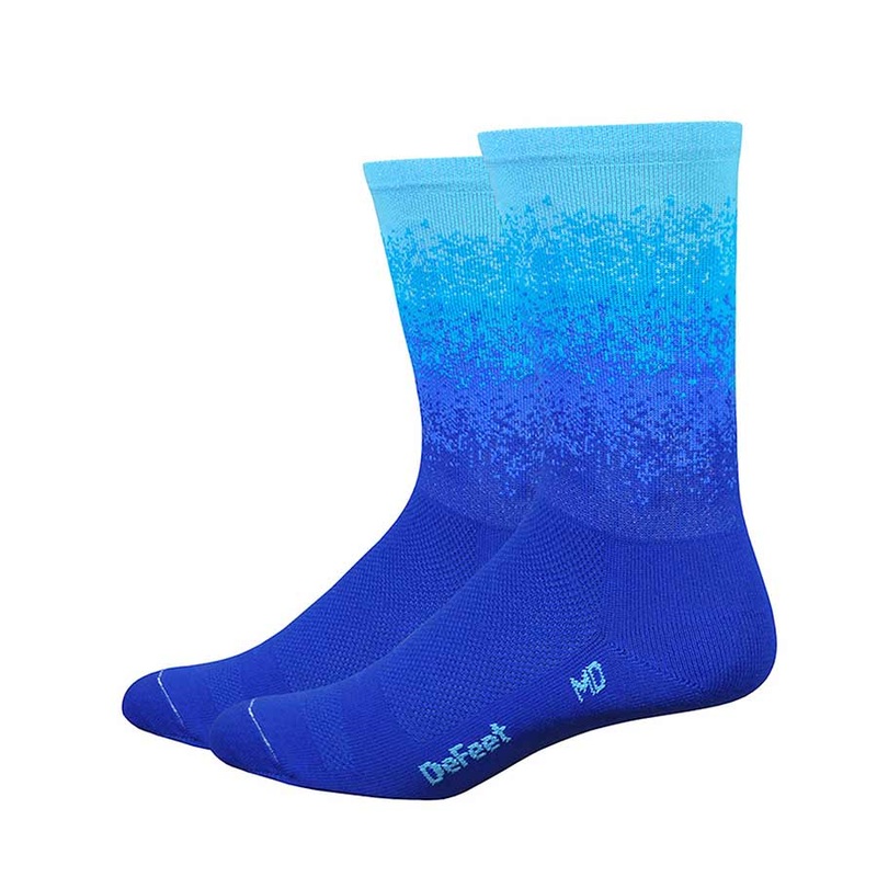 DeFeet Aireator Ombre Socks – 6 inch Royal/Neptune/Carolina Blue Large