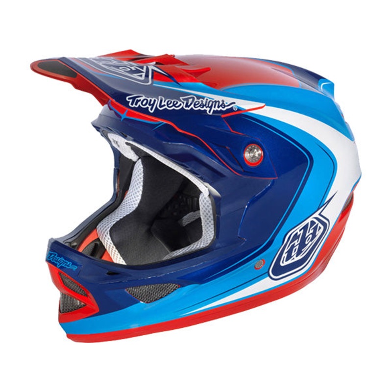 Troy Lee 2013 D3 Carbon Helmet-Mirage Blue X-Small