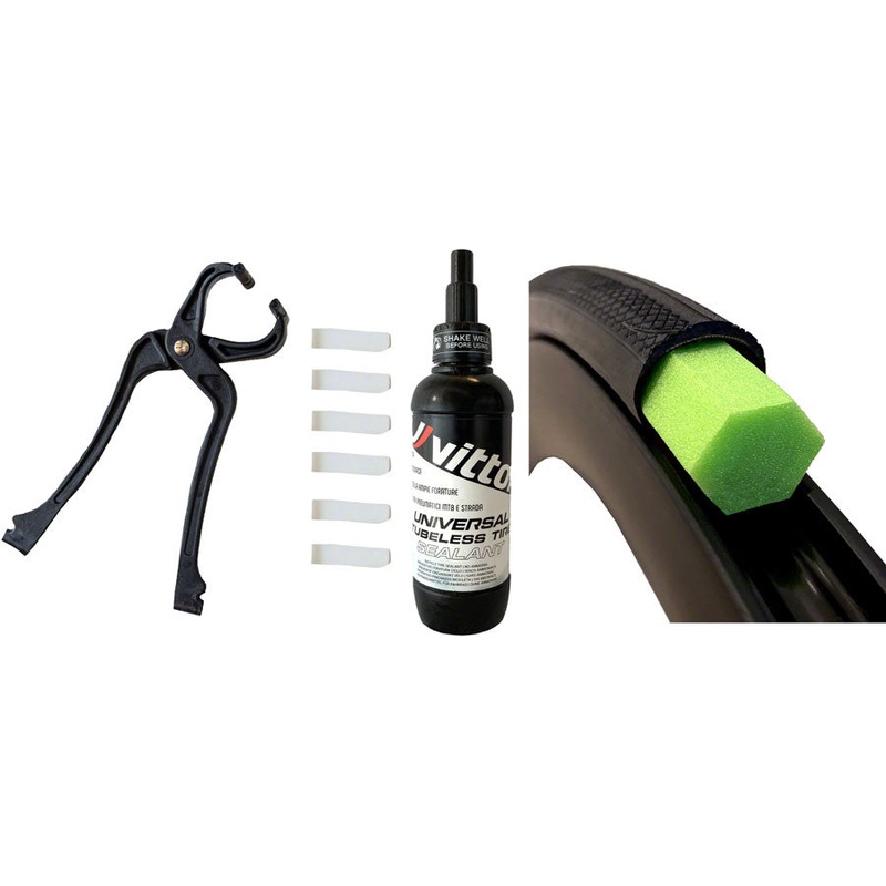 Vittoria Air-Liner Tubeless Road Kit – 2 Inserts, Tire Sealant, Pliers and Clips, Small, 25mm