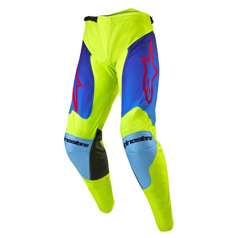 Alpinestars Racer Hoen BMX Race Pants-Yellow Flo/Blue/Night Navy Adult 28