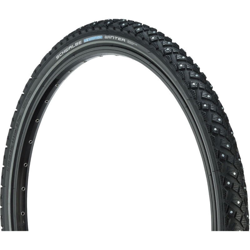 Marathon Winter Plus Winter-Studded Bike Tire – 26 x 1.75, Clincher, Wire, Black, SmartGuard, Winter 26 x 1.75″