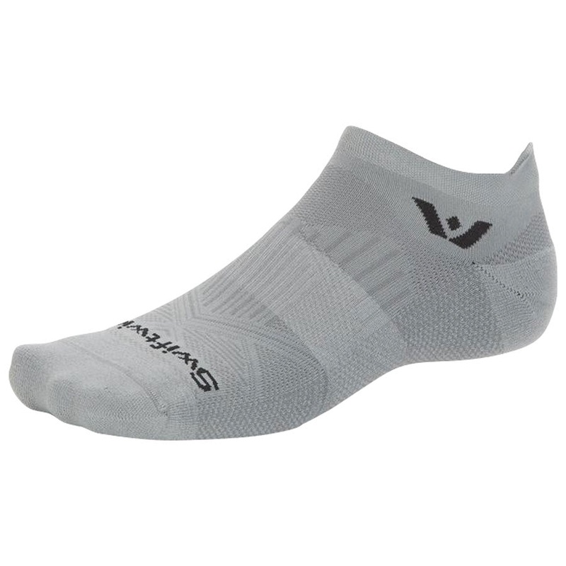 Swiftwick Aspire No Show Socks – Circuit Pewter Small