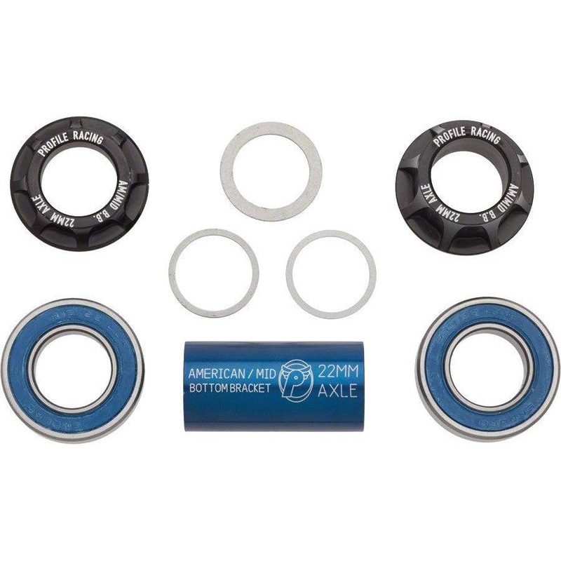 Profile Racing 22mm Mid Bottom Bracket Black Mid 22mm